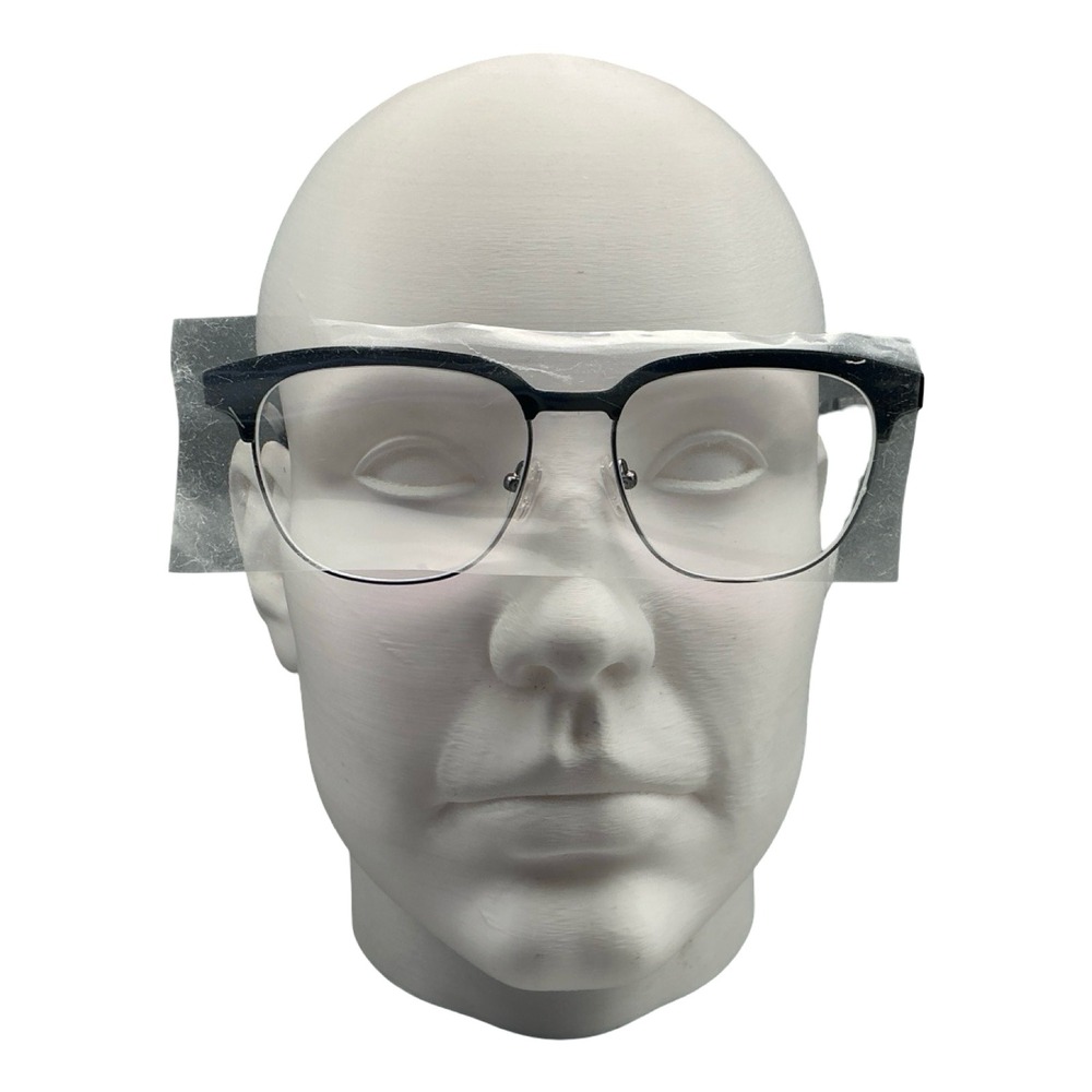 Zeelool GM137973-02 Black Silver Browline Eyeglasses Frames 54-17-145